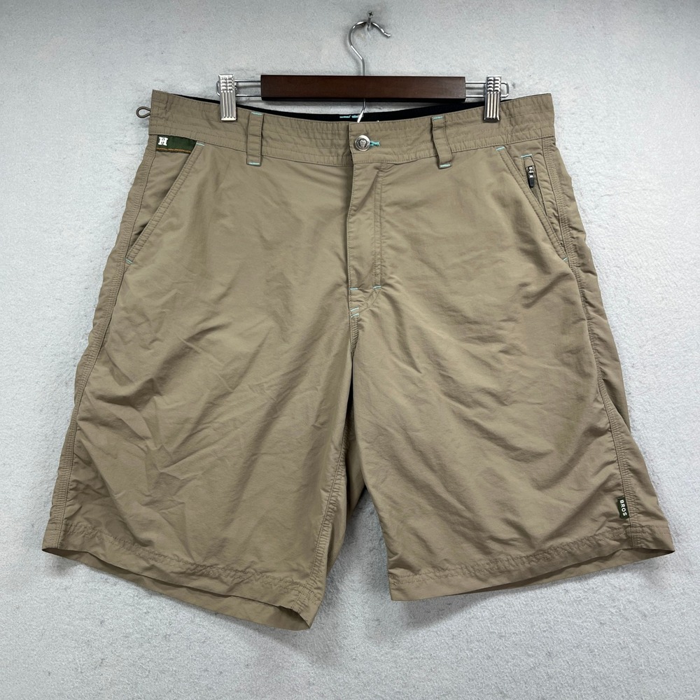 Howler Bros Horizon Shorts Mens 36 Tan Hybrid Nylon Ripstop Outdoor Gorpcore